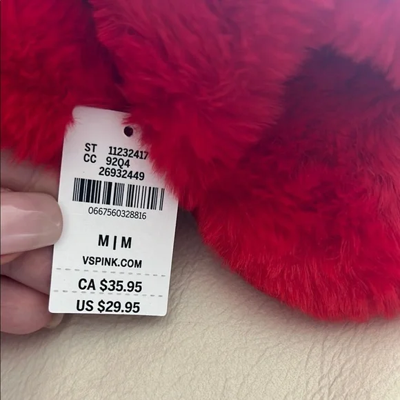 Red Plush Slippers NWT - Picture 2 of 4